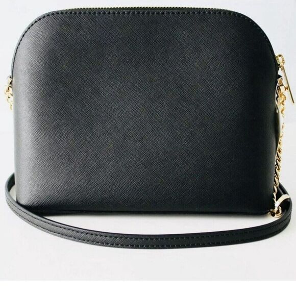 Michael Kors Black Jet Set Travel Medium Dome Crossbody Bag - Picture 8 of 11